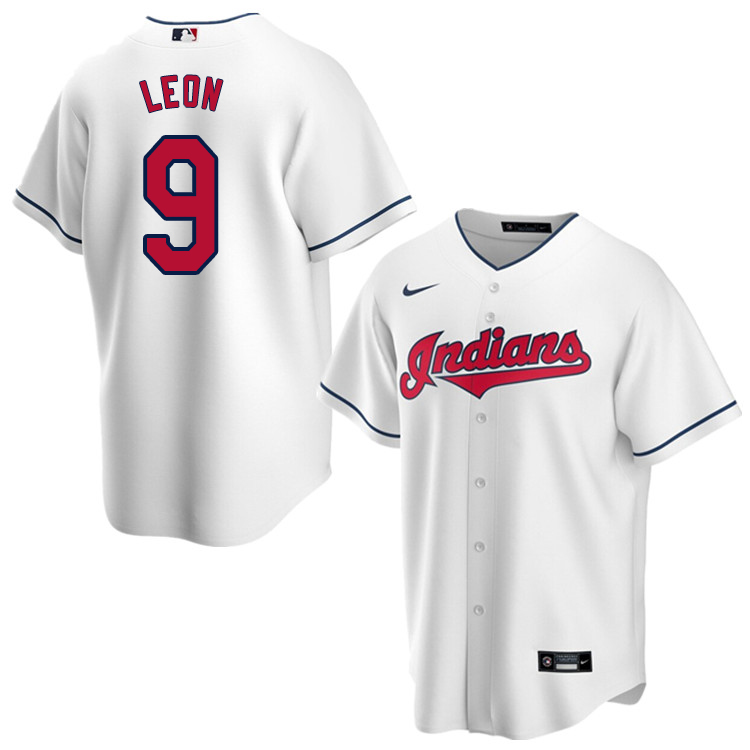 Nike Men #9 Sandy Leon Cleveland Indians Baseball Jerseys Sale-White